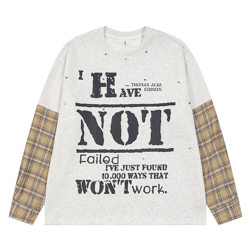 Marcas De Streetwear Vintage Long Sleeve T-Shirt Spring & Autumn Crew Neck Top