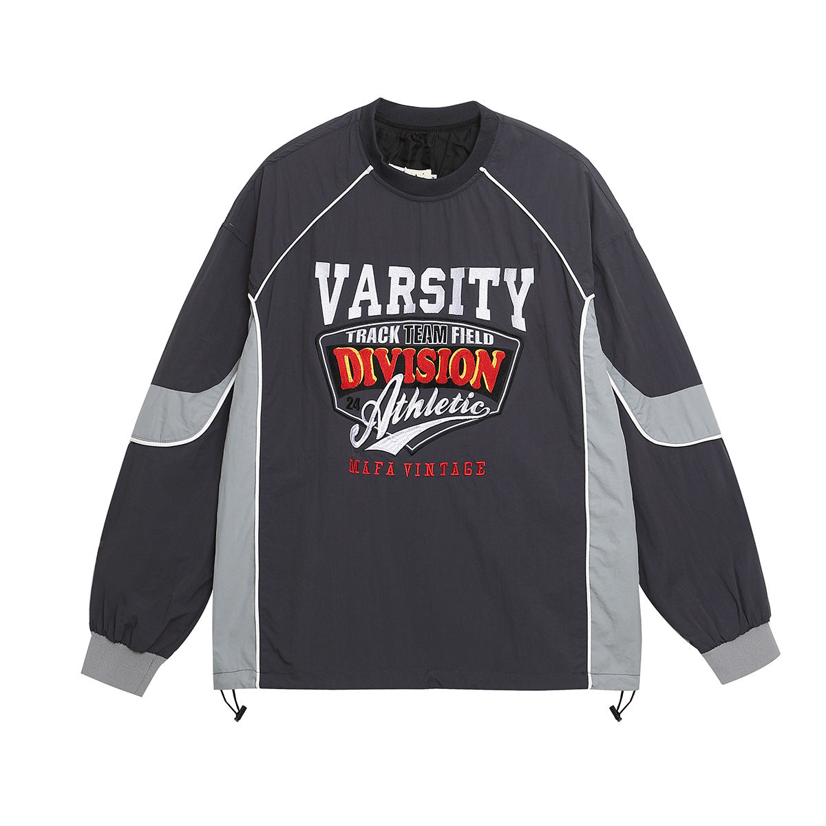 Unisex long-sleeved shirt men's autumretro round neck