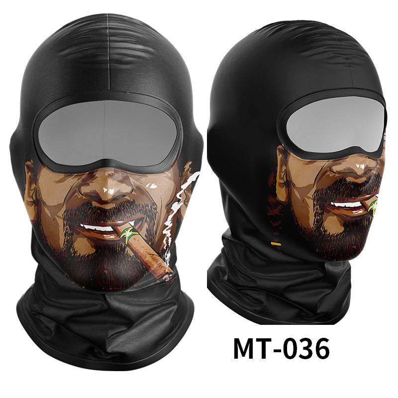 Cycling Windproof Hood Sunscreen Windproof Ice Silk Mask Men's and Women's Full Face