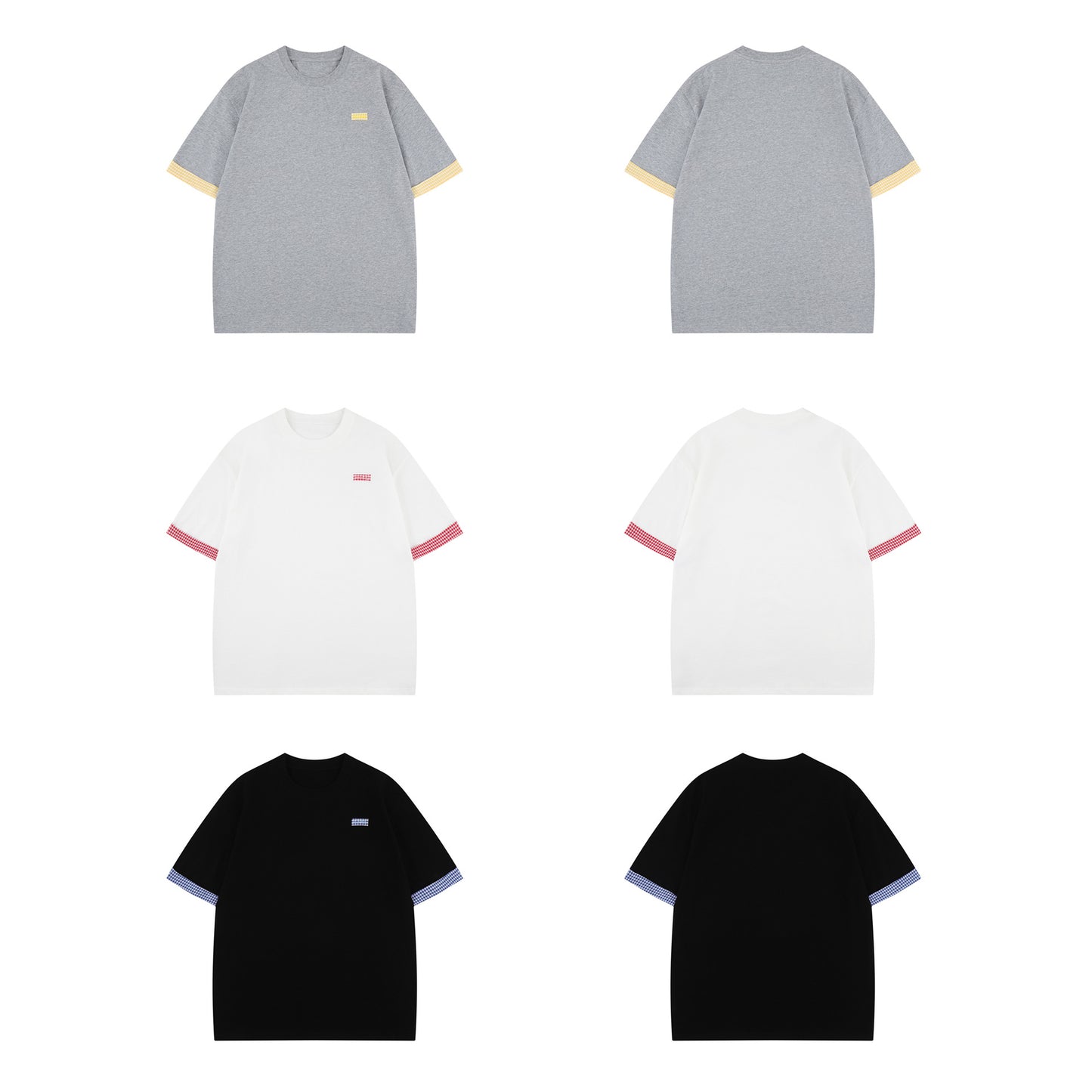 Unisex T-shirts Premium Splicing Loose Design T-Shirt
