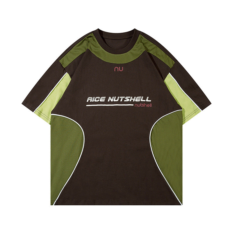 Racing oversized t shirt vintage racing style football short sleeve sports t-shirt jersey