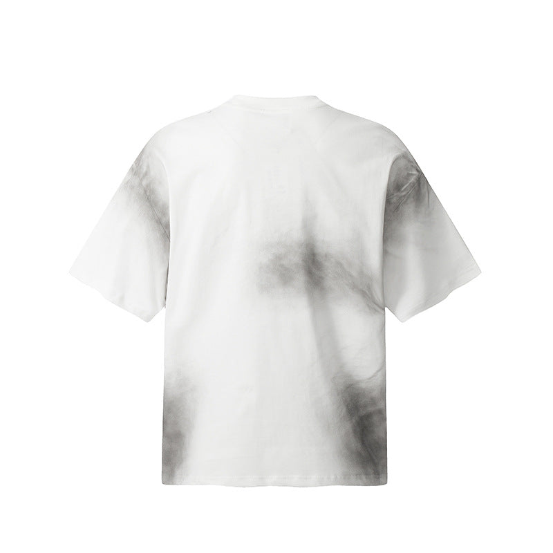 Marcas De Streetwear Embroidered Old Short Sleeve T-Shirt