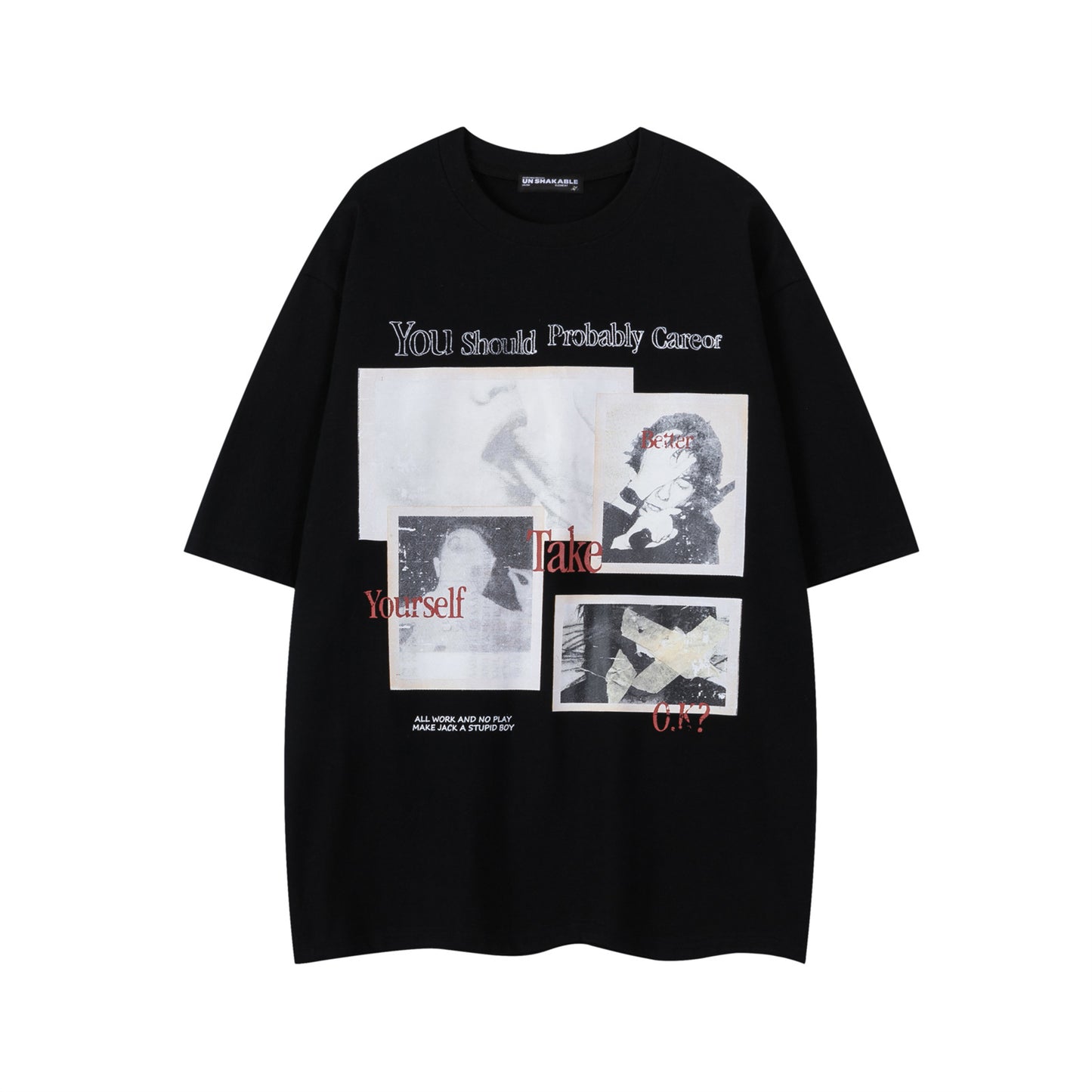 Vintage tarz t shirt portrait print short sleeve t-shirt summer oversize casual top