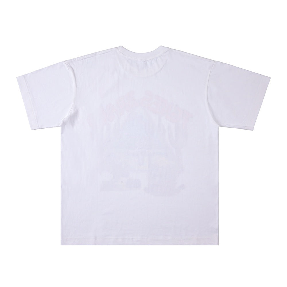 Vintage College Shirts Summer Letter Print Short Sleeve T-Shirts