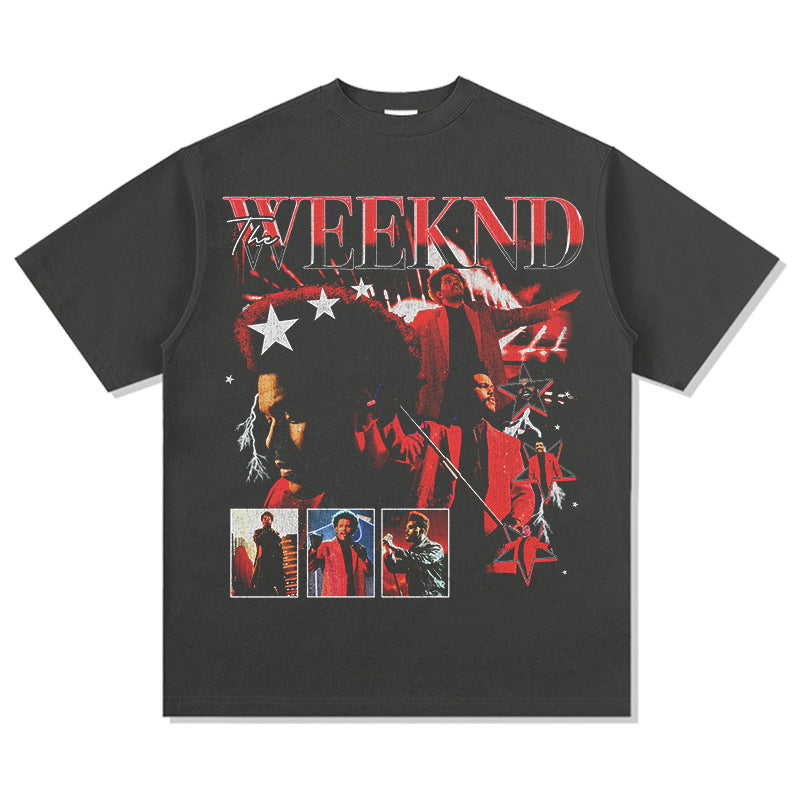 New york hip hop shop vintage hip hop The Weeknd print short sleeve t shirt