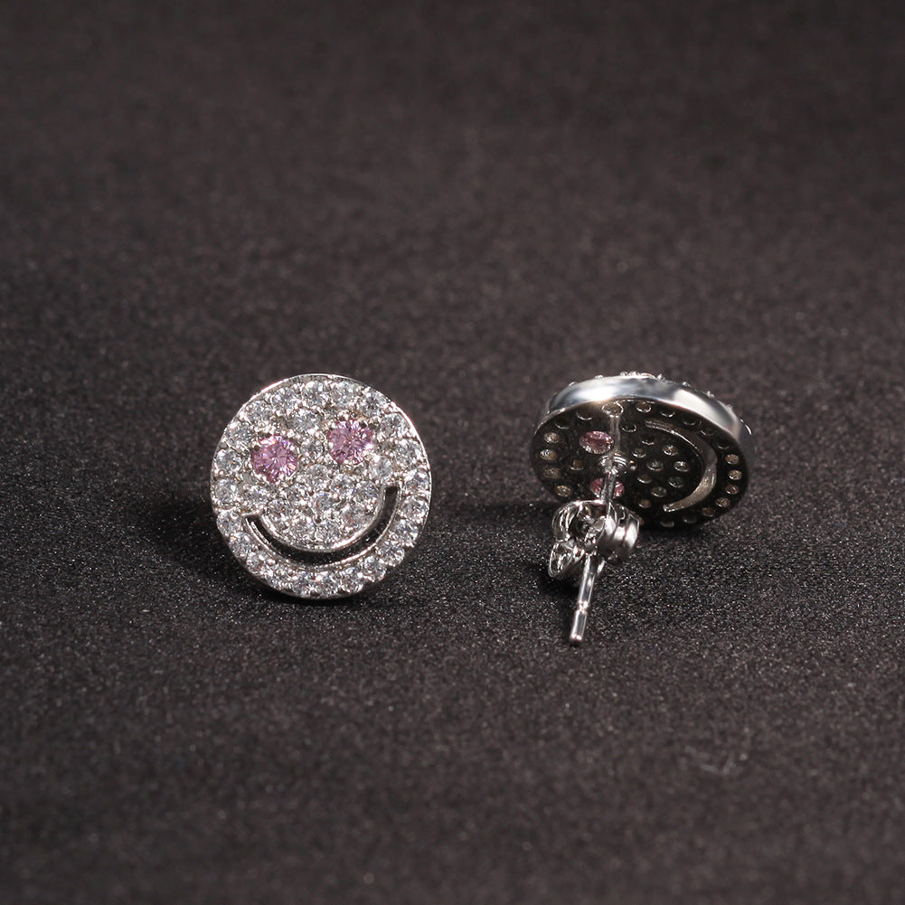 Earrings Rhinestone ‘Smileâ€?Earrings 925 Silver Earrings St. Valentine's Spectrum