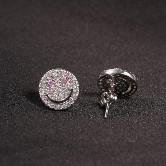 Earrings Rhinestone ‘Smileâ€?Earrings 925 Silver Earrings St. Valentine's Spectrum