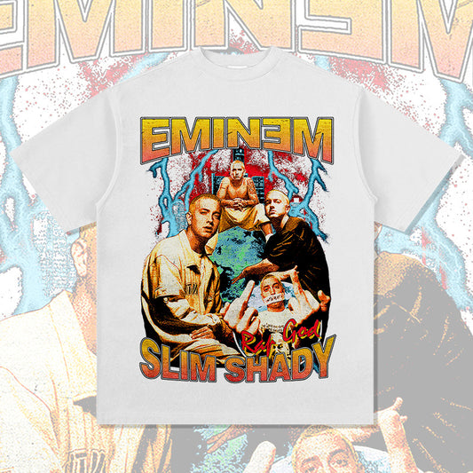 Cool t rapper hip hop EMINEM print short sleeve T