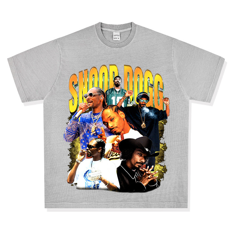 New york hip hop shop vintage hip hop snoop doggie print short sleeve t-shirt