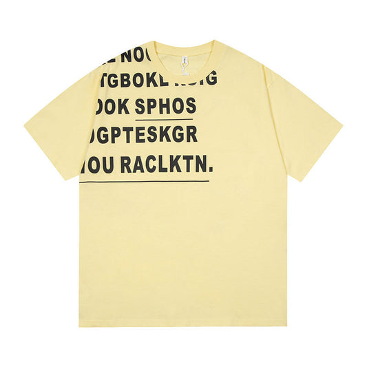 Vintage Tišö Rt Letter Print Short Sleeve T-Shirt