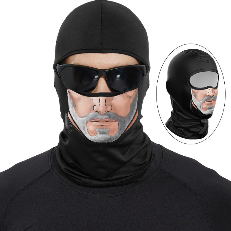 Cycling Windproof Hood Breathable Sunscreen Men's and Women's Ice Silk Fabric