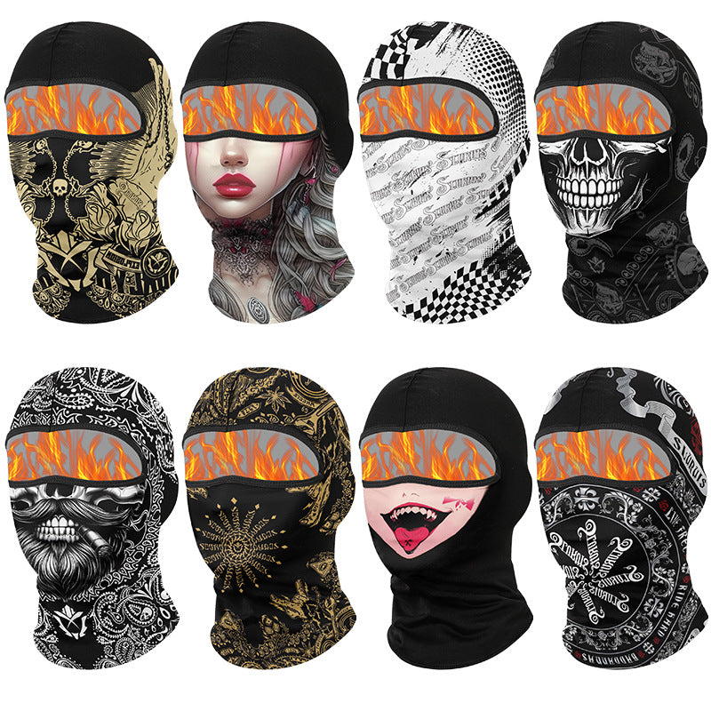 Cycling Windproof Hood Autumn and Winter Fleece Warm and Cold Hat