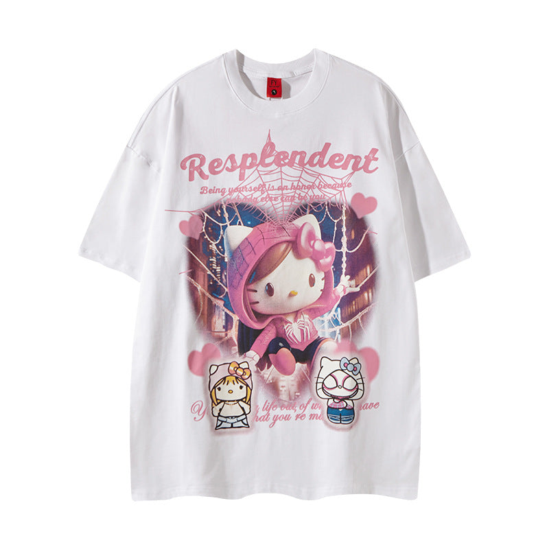 Vintage Usa Shirt kitty short sleeve t-shirt