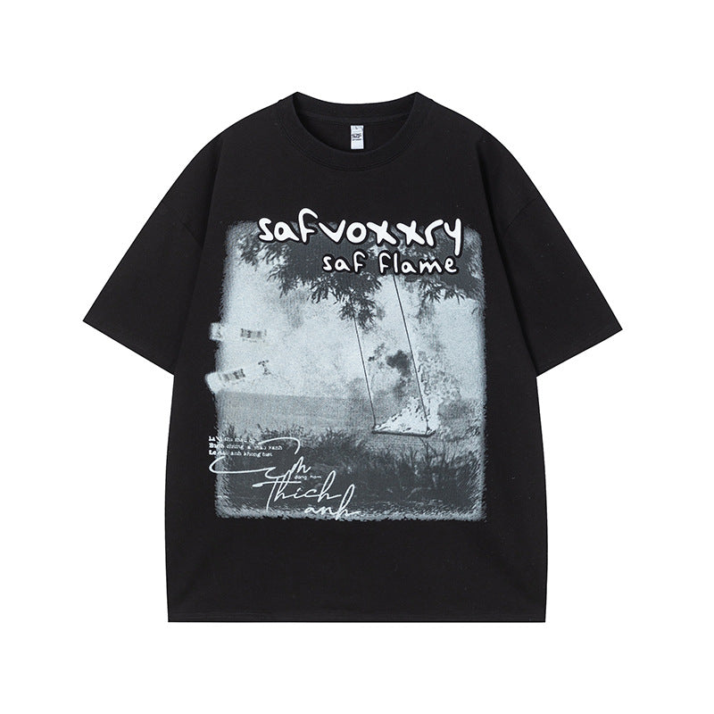 Vintage Tišö Rt Vintage Short Sleeve T-Shirt Summer Oversize