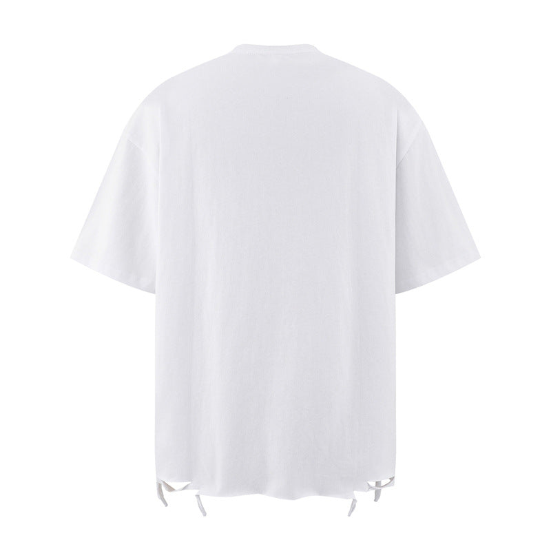 US drip outfits Summer Vintage Angel Muse Casual Loose Short Sleeve T-Shirts
