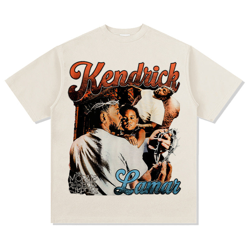New york hip hop shop vintage hip hop kung fu kendrick print short sleeve t-shirt