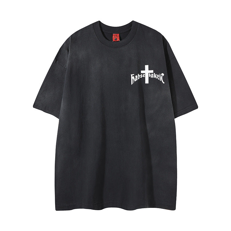 New York Hip Hop Style Summer Crew Neck Print Short Sleeve T-Shirt Loose Casual Top