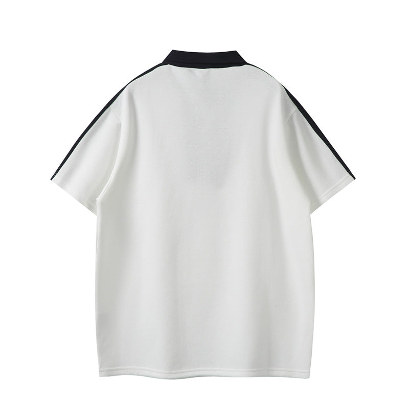 Stone Wash T shirt Polo shirt