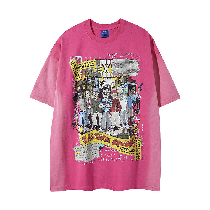 Nyc T Shirt Hip Hop Crew Neck Short Sleeve T-Shirt Oversize T-Shirt