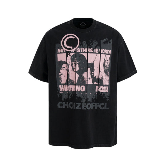 Retro Style Shirt For Men Summer Wash T-Shirt Short Sleeve