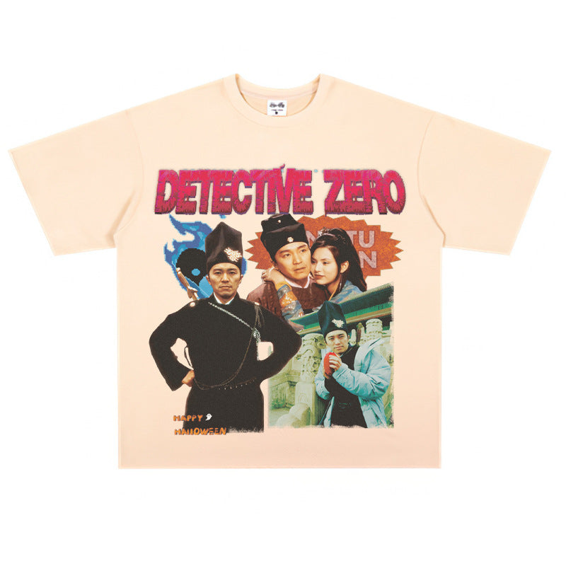 Film Star T Shirt Hong Kong Movie Surrounding Stephen Chow Short Sleeve American Retro T-shirt