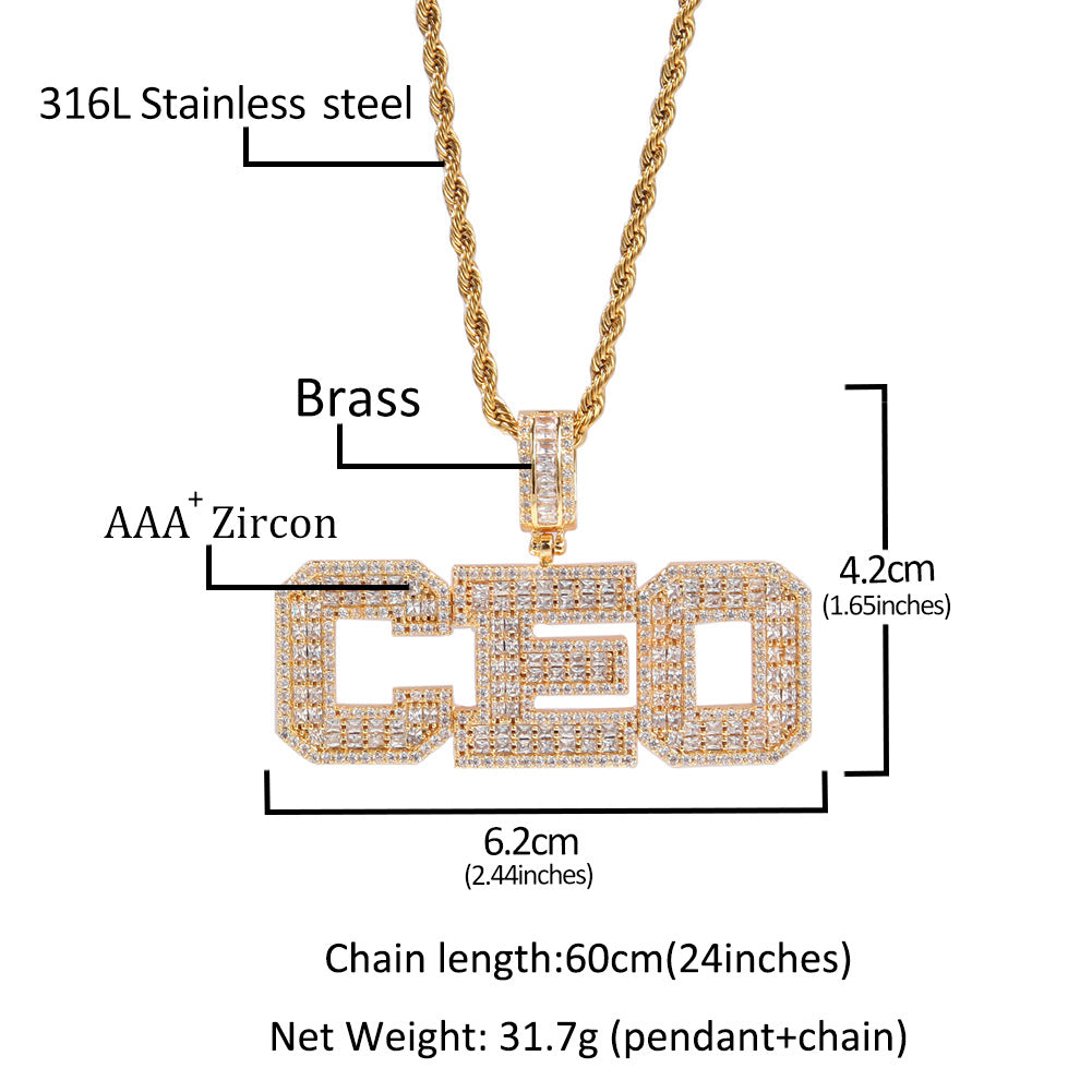 Jewelry Fashion Letter Pendant Necklace Word Up Royalty
