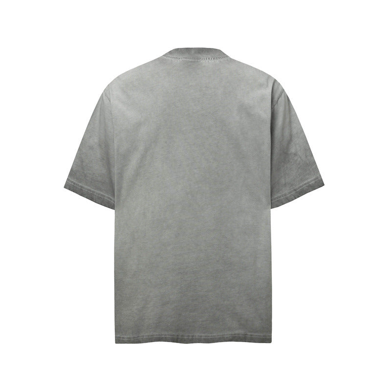 Casual Street Wear Washed Retro T-Shirt Anime Old