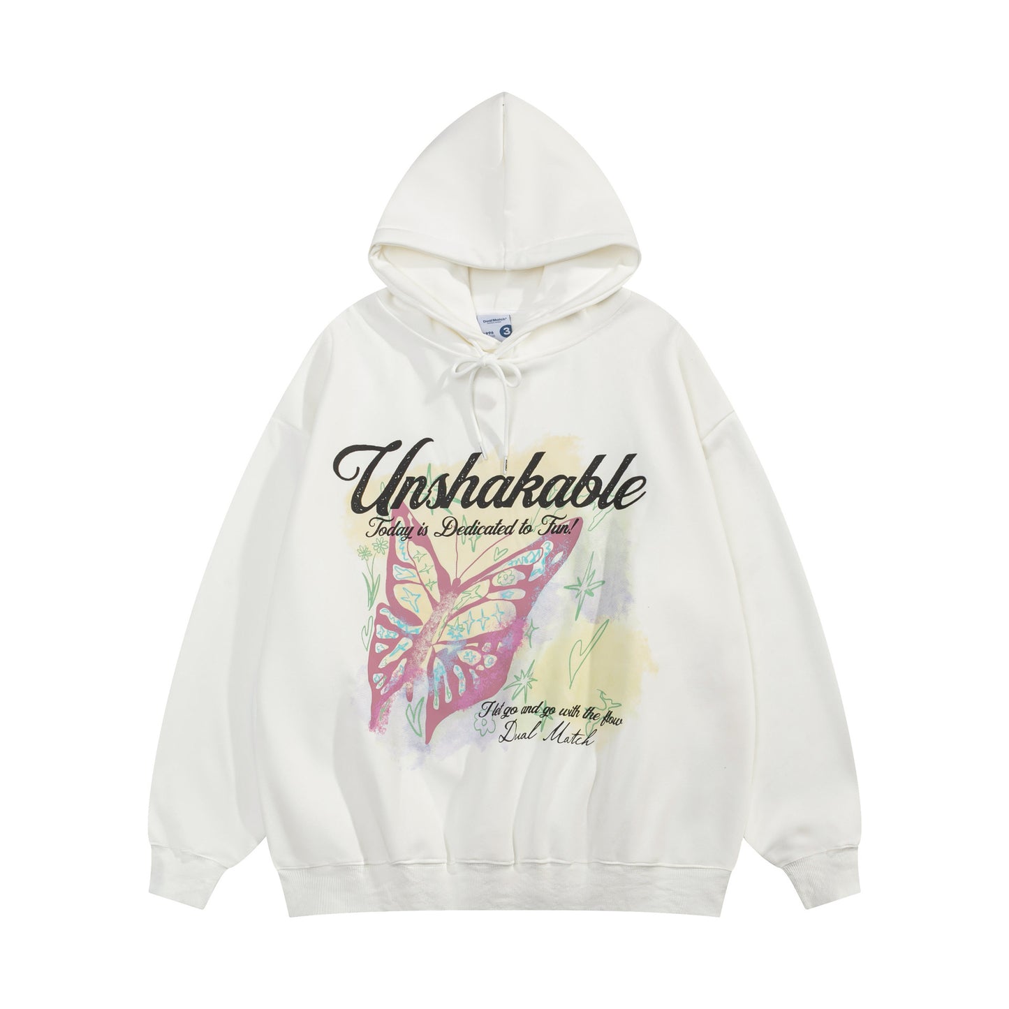 Vice streetwear autumn and winter butterfly letter print hooded sweater