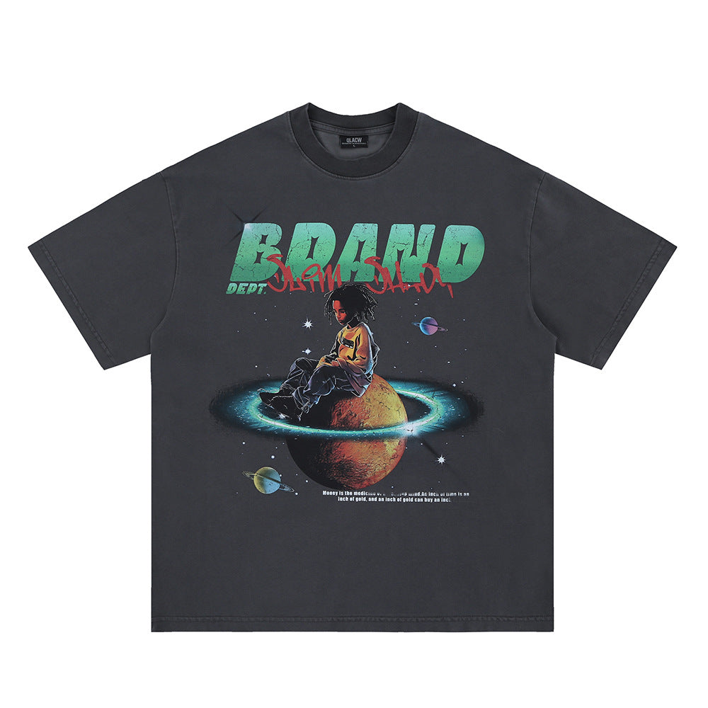 Vic Streetwear Summer Vintage Hip Hop Short Sleeve T-Shirt