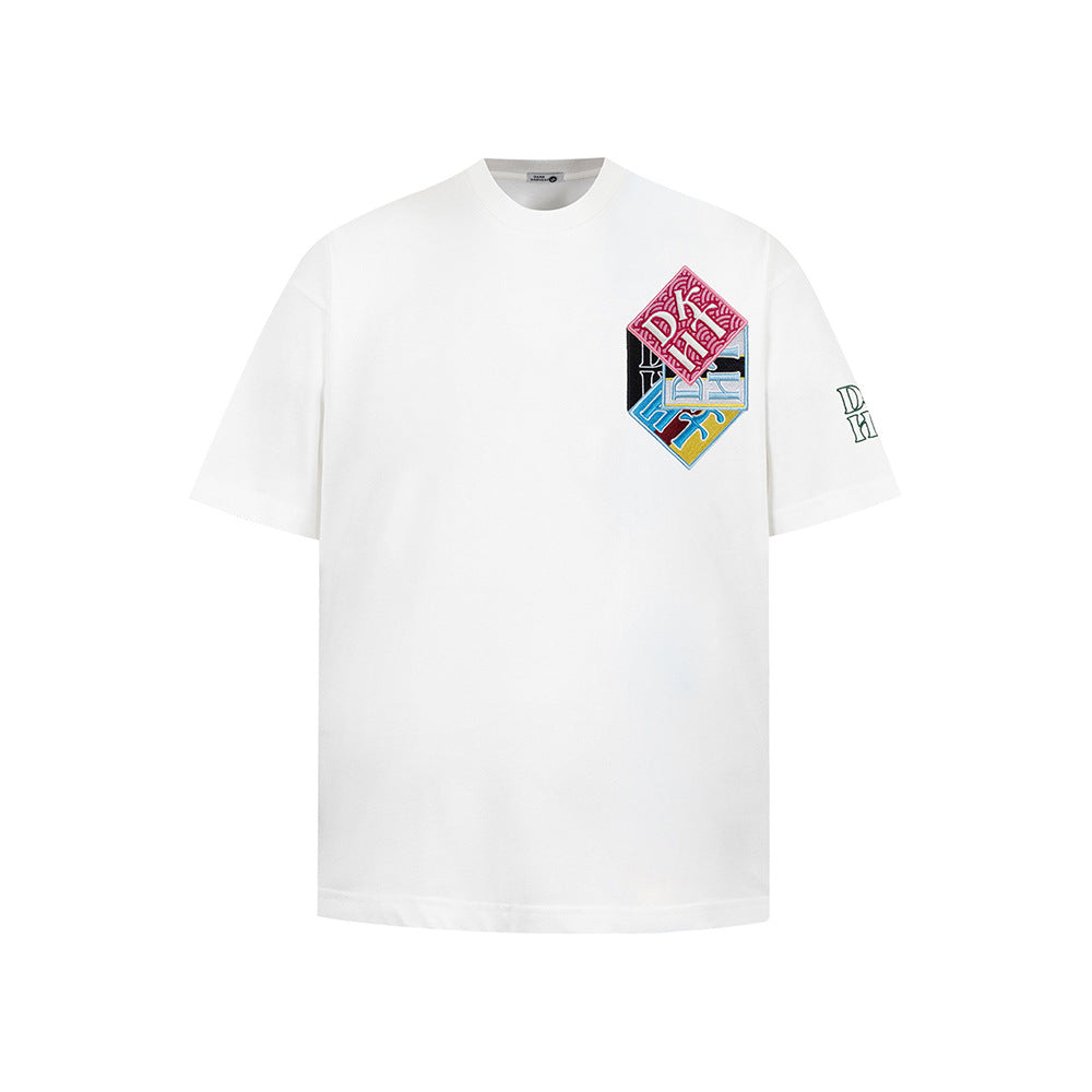 New York Hip Hop Style Vintage Summer Loose Crew Neck Couple T-Shirt