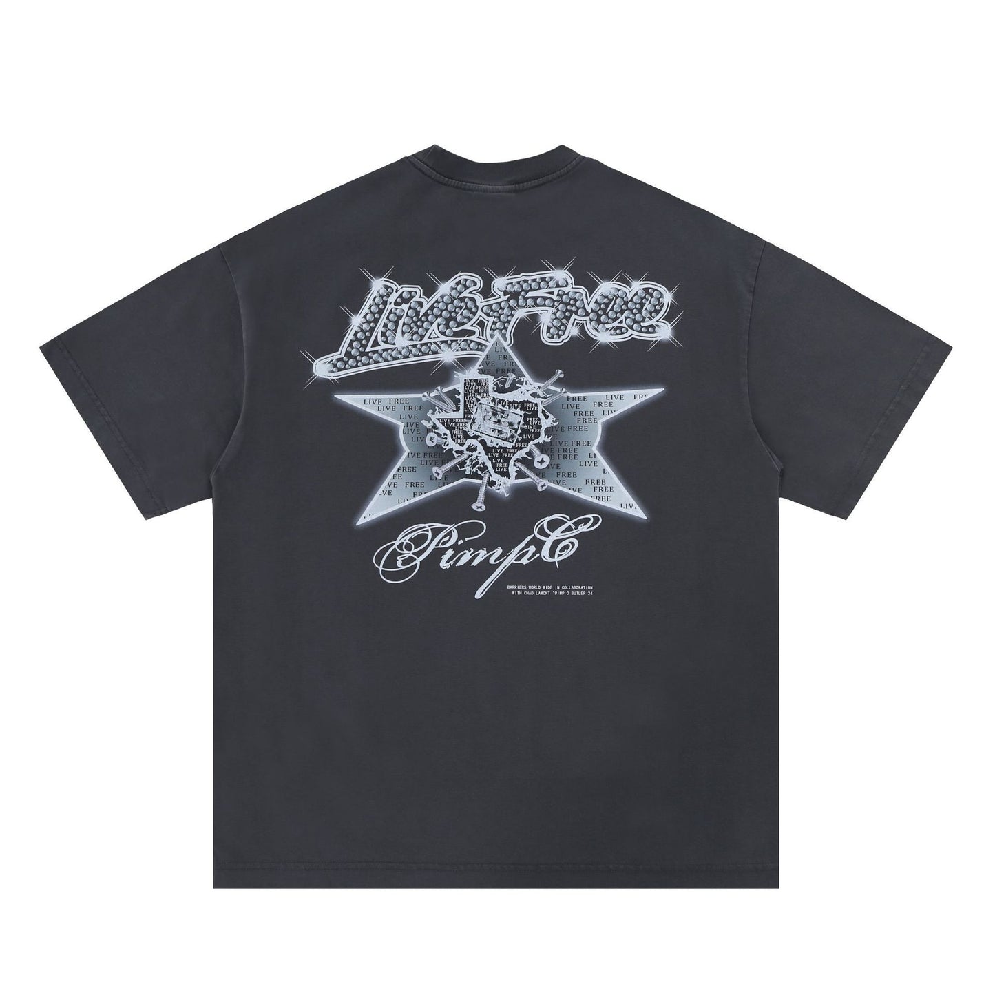 Vic Streetwear Portrait Print Summer Short Sleeve T-Shirt