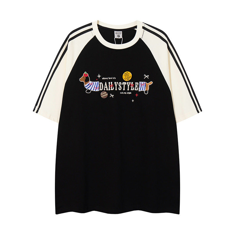 Camisetas streetwear Summer Vintage Casual Loose Short Sleeve T-Shirt