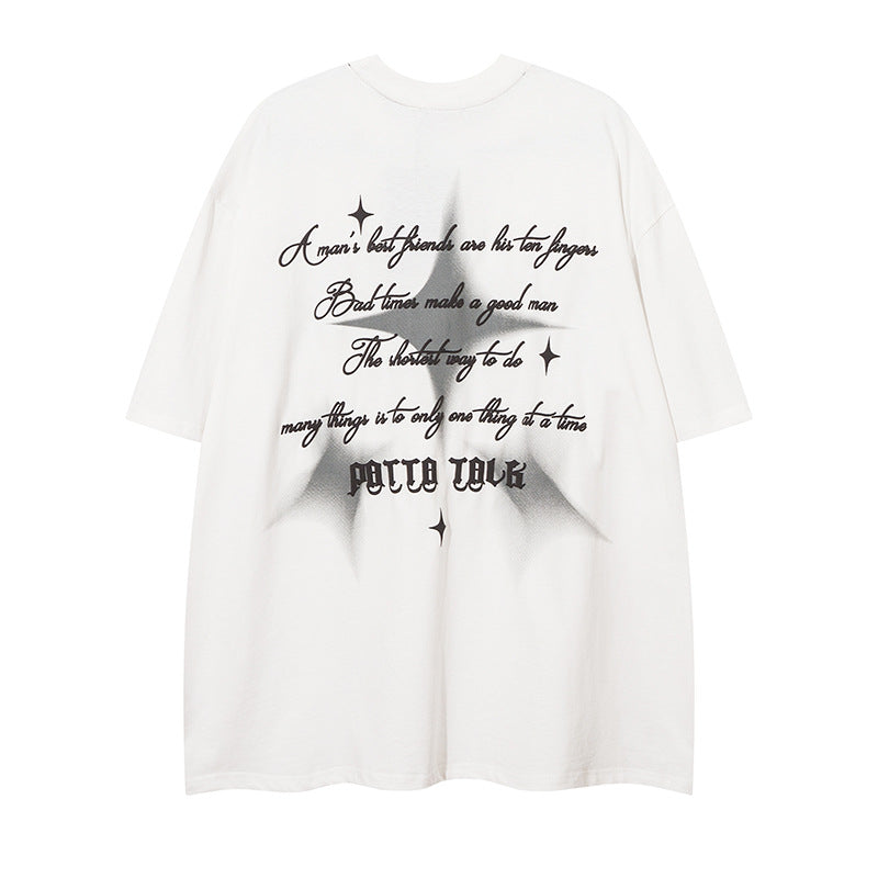 Hip Hop Clothes New York Necklace Print Short Sleeve T-Shirt