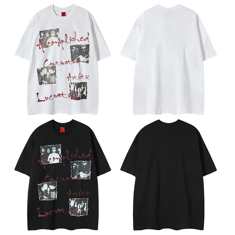 Nyc T Shirt Vintage Crew Neck Short Sleeve T-Shirt Summer Loose Casual Top