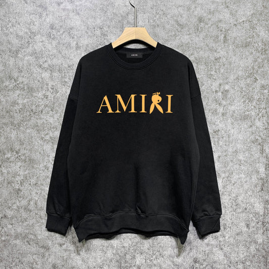 Amiri Sweatshirt Ghost Head Loose Casual Print Round-Neck Pullover