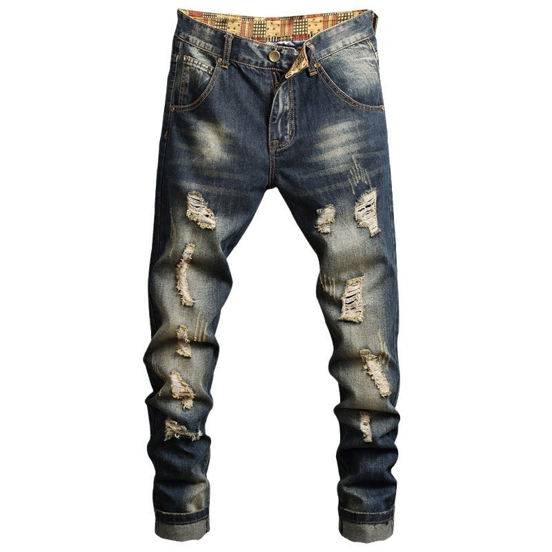 1990 Fashion Jeans Retro Autumn Washed Jeans Straight Pants