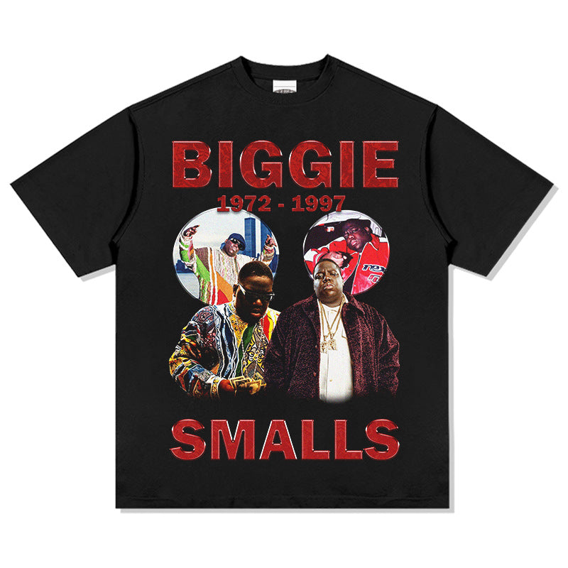 New york hip hop shop 2PAC BIGGIE SMALL West Coast HIPHOPVintage Short Sleeve T-Shirt