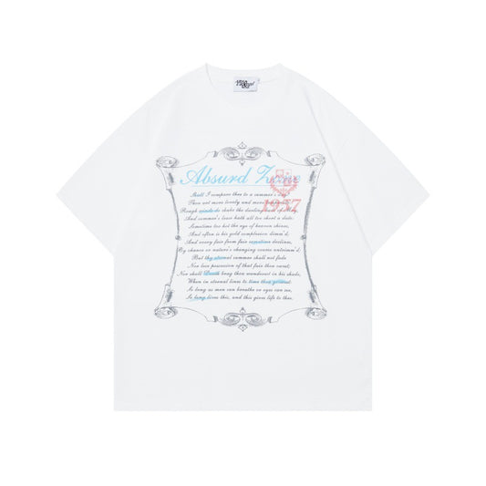 Camisetas streetwear Summer Vintage Casual Loose Short Sleeve T-Shirt