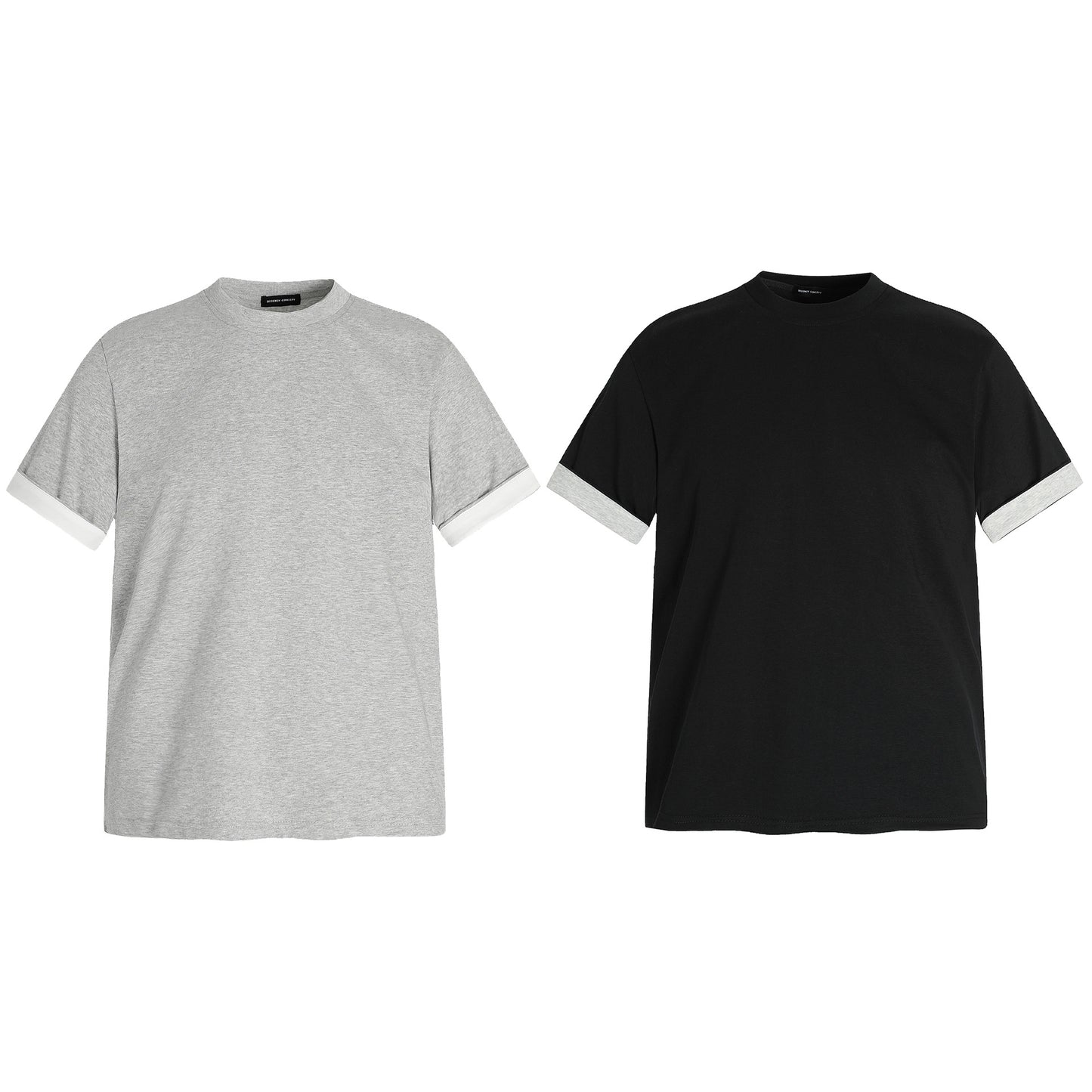 Unisex T-shirts Splicing Niche High-end Design Short Version T-shirts