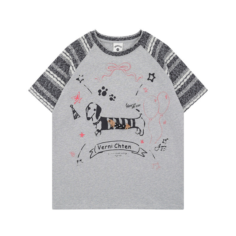 US drip outfits Summer Vintage Casual Loose Short Sleeve T-Shirts