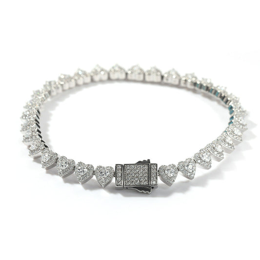 Bracelet Double Love Hip Hop Copper Inlaid Zircon Spring Bracelet St. Valentine's Spectrum