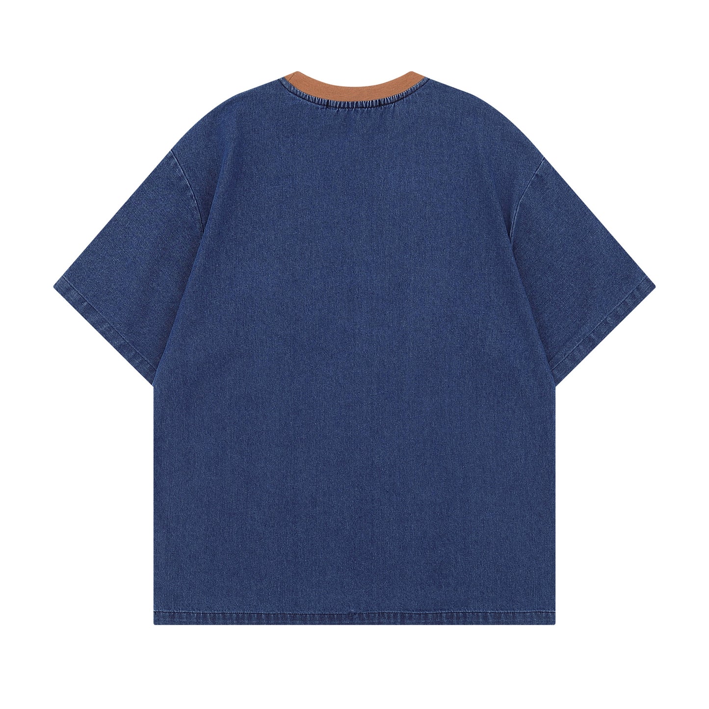 Vestimenta De Los 90 Summer Embroidered Vintage Denim Short Sleeve T-Shirt