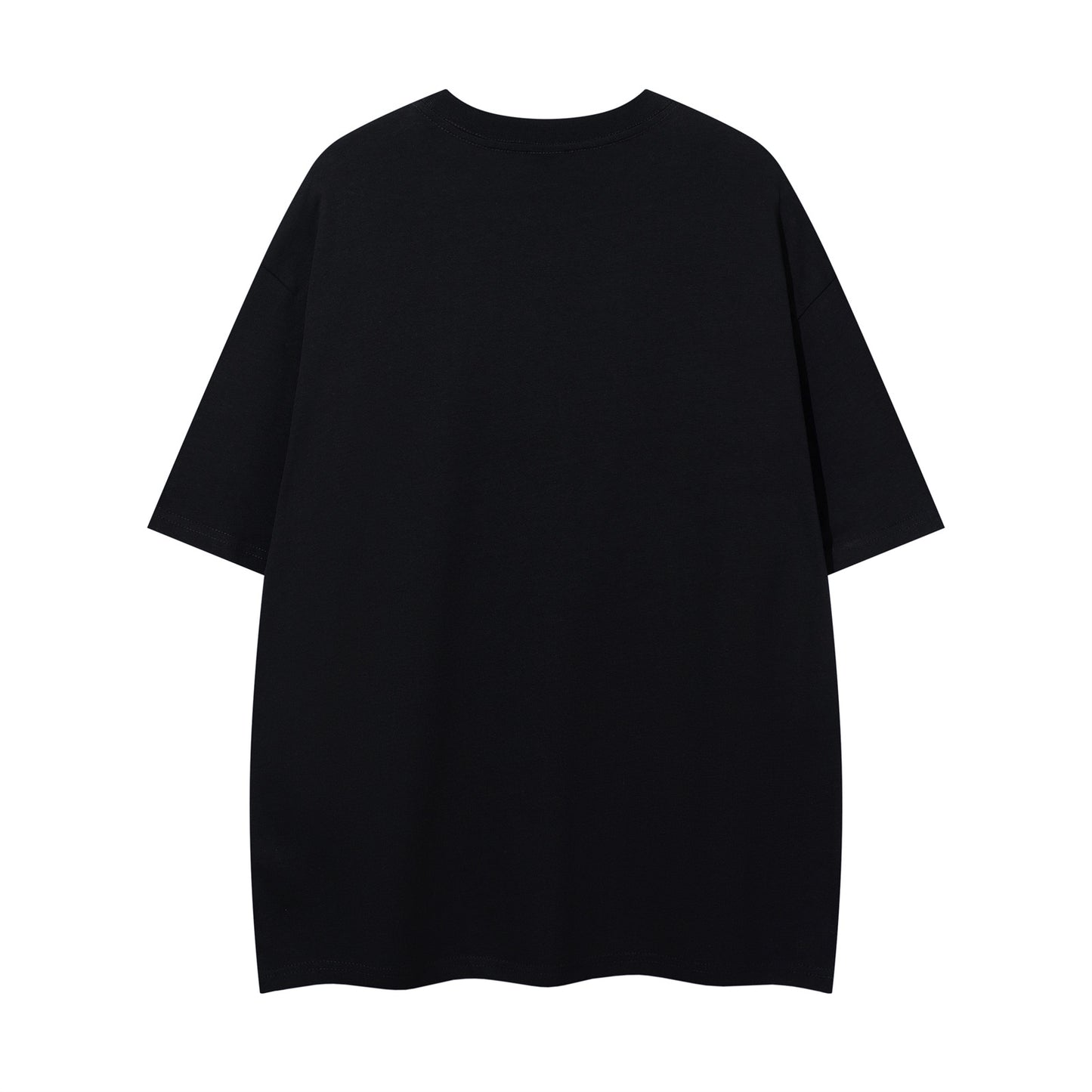 Distorted vintage embroidered alphabet short sleeve t-shirt summer
