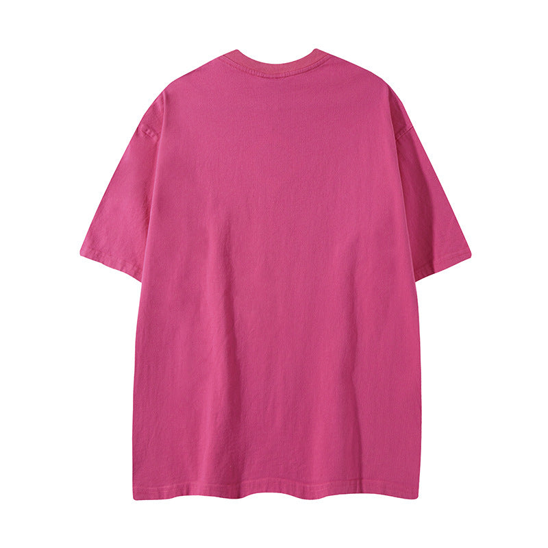 Distorted vintage summer Stitch short-sleeved t-shirt loose casual top
