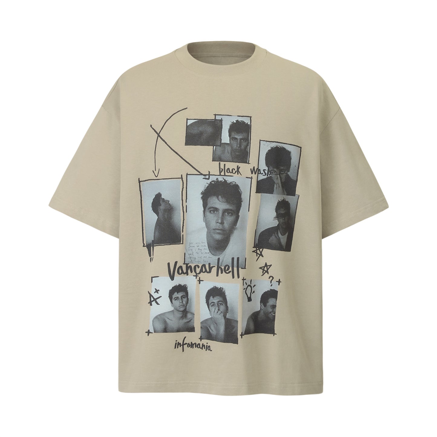 USA Vintage T-Shirt Portrait Print Men's Summer Loose