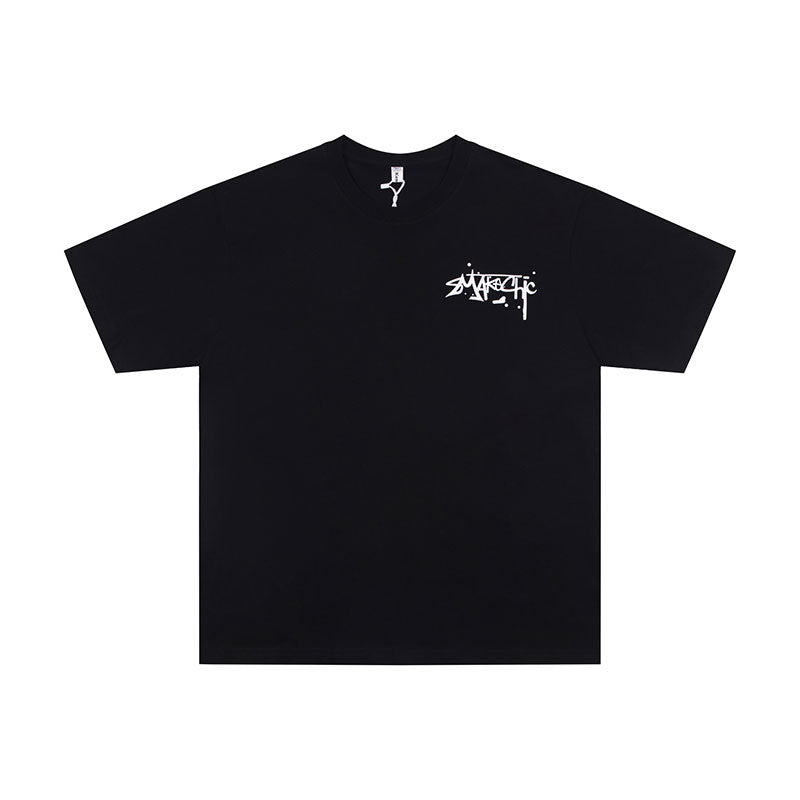 Marcas De Streetwear Poker Print Short Sleeve T-Shirt