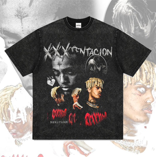 New york hip hop shop XXX Tentacion vintage vintage hip hop rap print short sleeve t-shirt