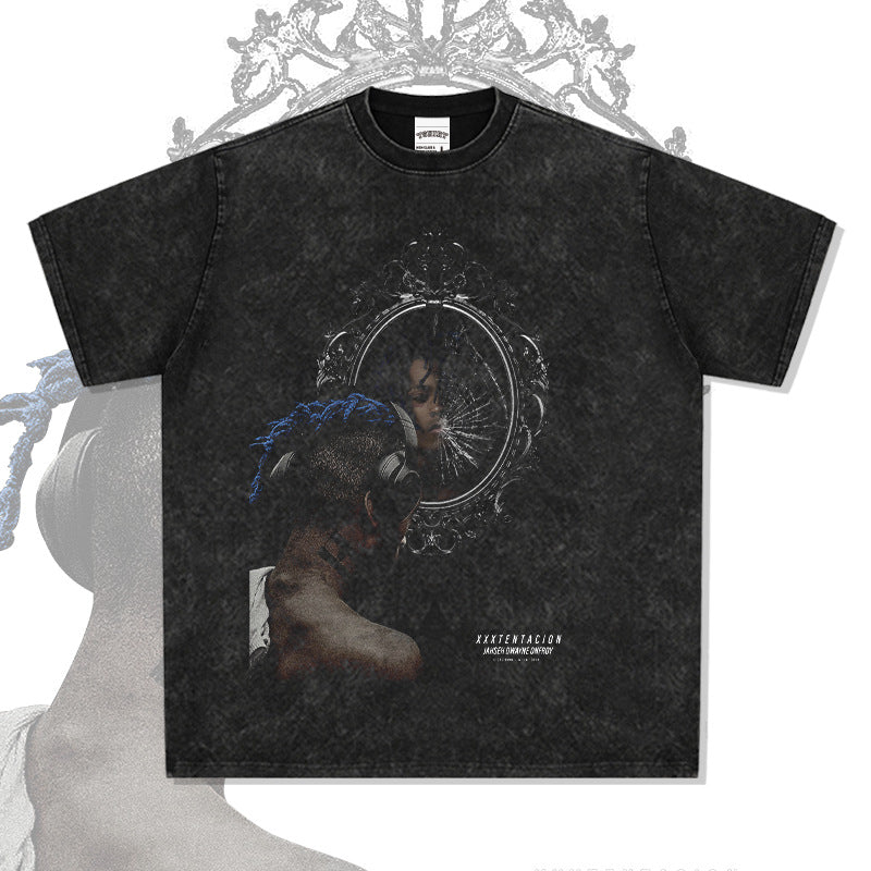 New york hip hop shop XXX Tentacion hip hop rap print short sleeve Vintage T shirt