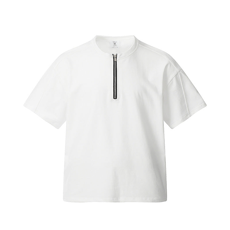 Nyc 1990 Shirt Zip Short Sleeve T-Shirt Summer Loose Top