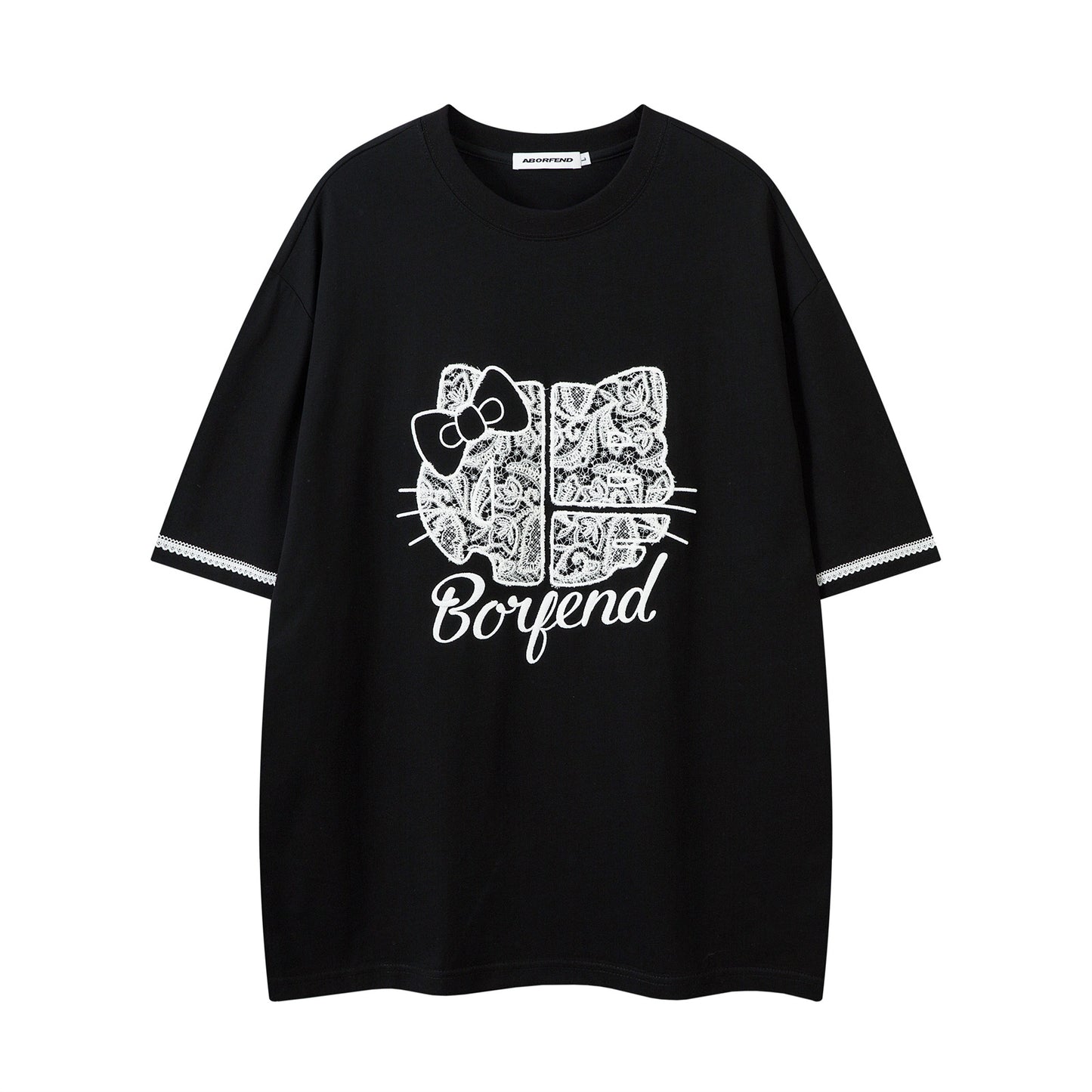 Distorted vintage Hello Kitty Short Sleeve T-Shirt Summer Loose Casual Top
